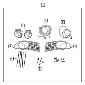 Mopar® - Front Driver Side Fog Light Trim