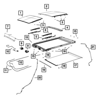 Jeep OE - Left Sunroof Guide Jaw