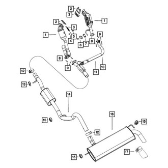 Jeep OE - Left Catalytic Converter
