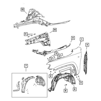 Dodge OE - Front Left Fender Rail