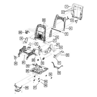 Mopar® - Driver Side Lower Seat Bracket