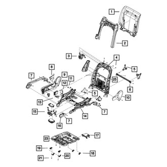 Jeep OE - Front Right Seat Back Frame