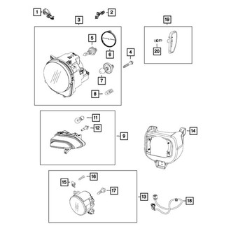 Jeep OE - Headlight Bulb Cap
