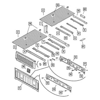 Ram OE - Center Rear Floor Pan Crossmember