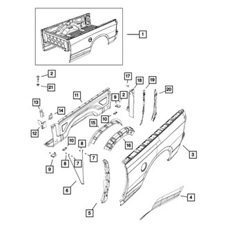 Mopar® - Lower Driver Side Truck Bed Bracket
