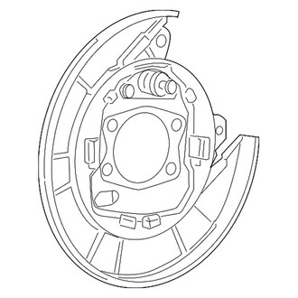 Mopar® - Rear Passenger Side Drum Brake Backing Plate