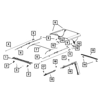 Mopar® - Right Folding Top Cable Pocket Cover