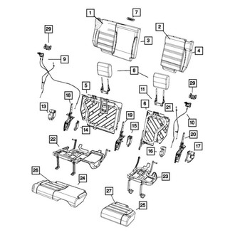 Jeep OE - Rear Left Seat Back Frame