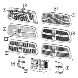 Ram OE - Front Right Grille Molding