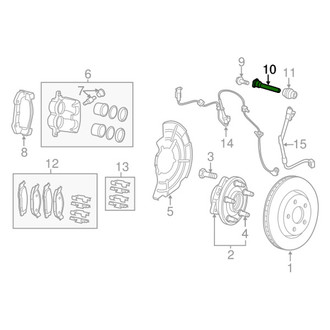 Mopar® - Front Disc Brake Caliper Guide Pin Kit
