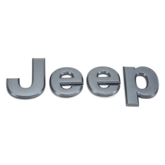 Mopar® - "Jeep" Nameplate Silver Hood Emblem