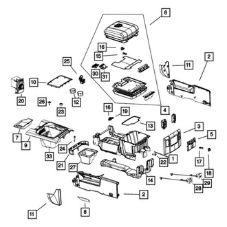 Ram OE - Rear Console Panel