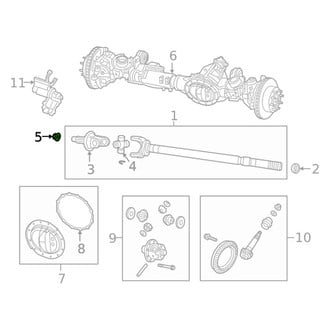 Mopar® - Front Driver or Passenger Side Inner Axle Shaft Nut