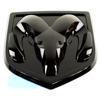 Mopar® - "Ram Head" Medallion Black Tailgate Emblem