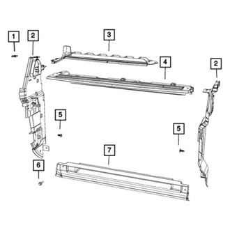 Jeep OE - Right Radiator Support Baffle