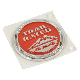 Mopar® - "Trail Rated 4 x 4" Medallion Chrome/Red Front Fender Emblem