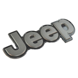 Mopar® - "Jeep" Nameplate Gray/Black Hatch Emblem