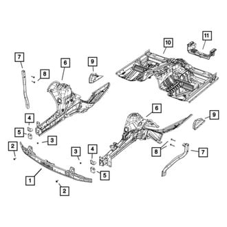 Dodge OE - Front Left Suspension Crossmember Reinforcement