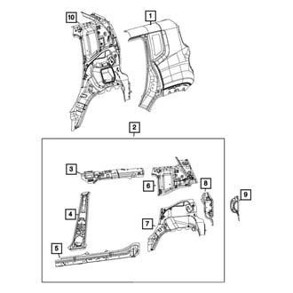 Jeep OE - Rear Left Inner Quarter Panel