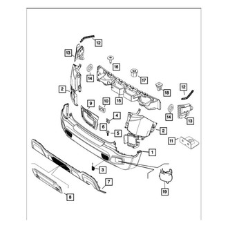 Jeep OE - Rear Left Blind Spot Detection System Warning Sensor Bracket