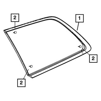 Jeep OE - Rear Left Quarter Glass
