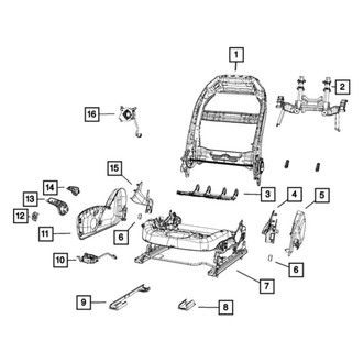 Jeep OE - Front Right Seat Back Frame