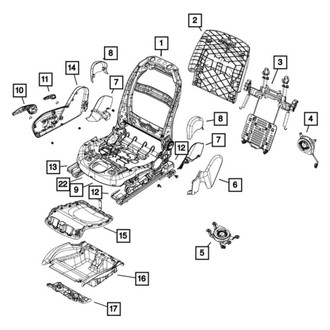 Jeep OE - Front Right Seat Back Frame