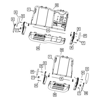 Ram OE - Rear Left Outer Seat Back Recliner
