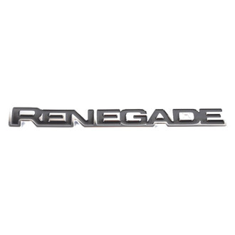 Mopar® - "Renegade" Nameplate Black/Chrome Left Side Door Emblem