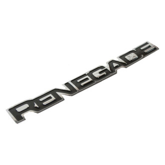 Mopar® - "Renegade" Nameplate Black/Chrome Right Side Door Emblem