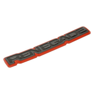 Mopar® - "Renegade" Nameplate Black/Red Left Side Door Emblem