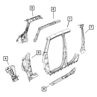 Jeep OE - Right Inner Body A-Pillar