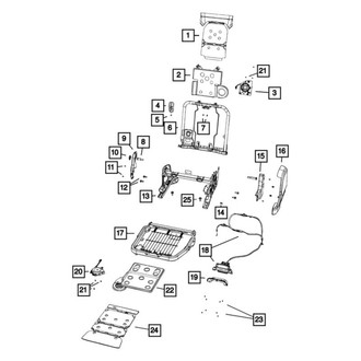 Mopar® - Rear Seat Cushion Frame