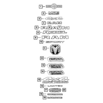 Ram OE - Front Right Hood Emblem