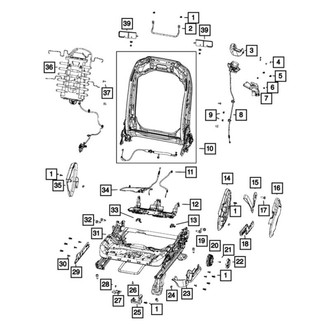 Jeep OE - Front Left Seat Back Frame