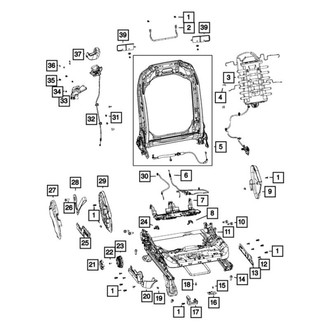 Jeep OE - Front Right Seat Back Frame