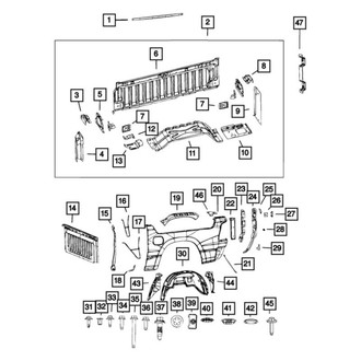 Ram OE - Front Left Lower Truck Bed Panel Brace