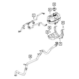 Jeep OE - Lower Engine Coolant Overflow Hose