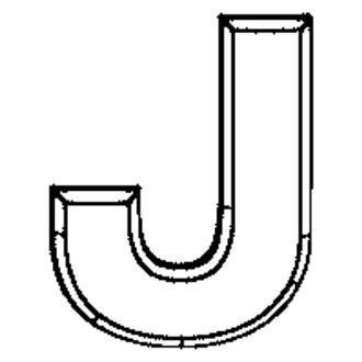 Mopar® - "Jeep" Nameplate Black Hood Emblem