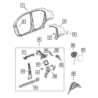 Fiat OE - Rear Left Outer Quarter Panel Reinforcement