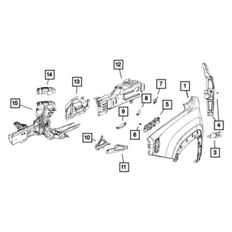 Mopar® - Rear Lower Passenger Side Fender Bracket