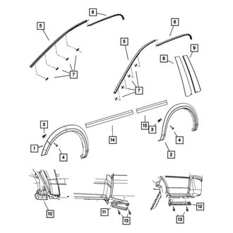 Dodge OE - Left Roof Molding
