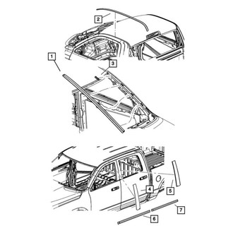 Mopar® - Driver Side Roof Molding
