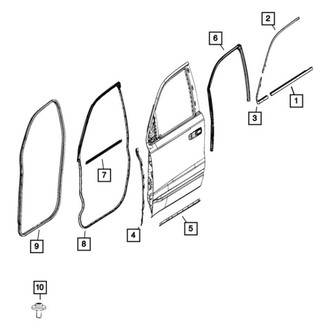 Mopar® - Front Lower Passenger Side Door Reveal Molding