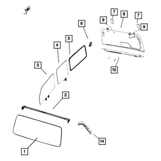 Jeep OE - Rear Right Quarter Glass