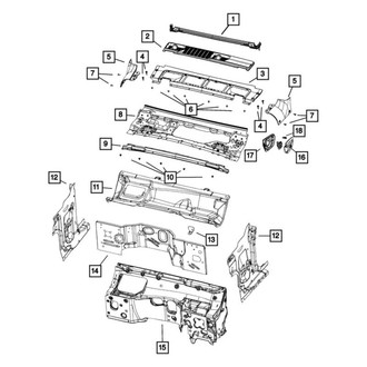 Mopar® - Front Cowl Insulator
