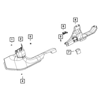 Jeep OE - Left Seat Belt Anchor Plate Cover Bracket