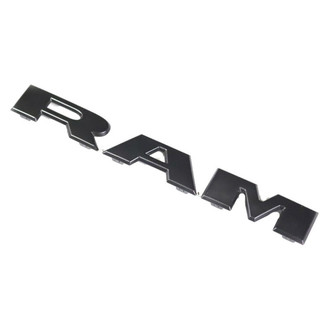Mopar® - "RAM" Nameplate Matte Black Grille Emblem