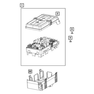Jeep OE - Lower Fuse and Relay Center Cover