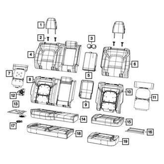 Ram OE - Rear Left Seat Back Cushion
